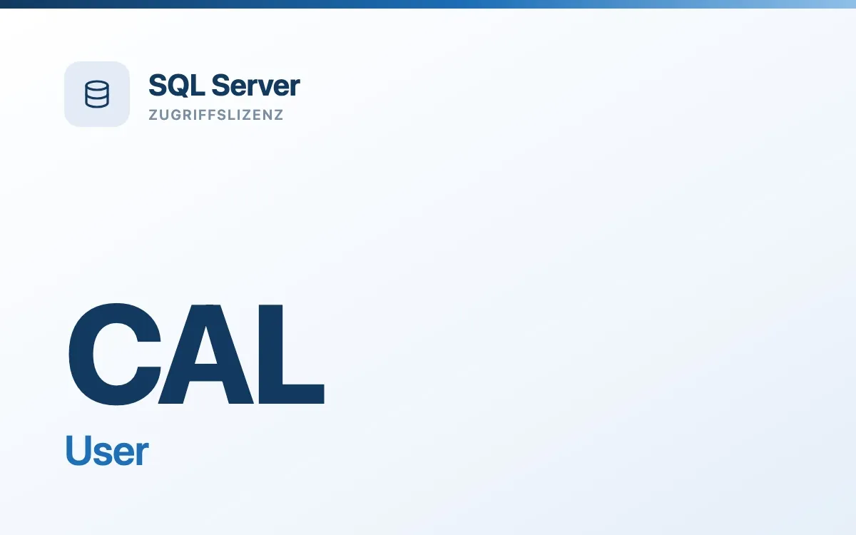 SQL Server User CAL - gebrauchte Zugriffslizenz