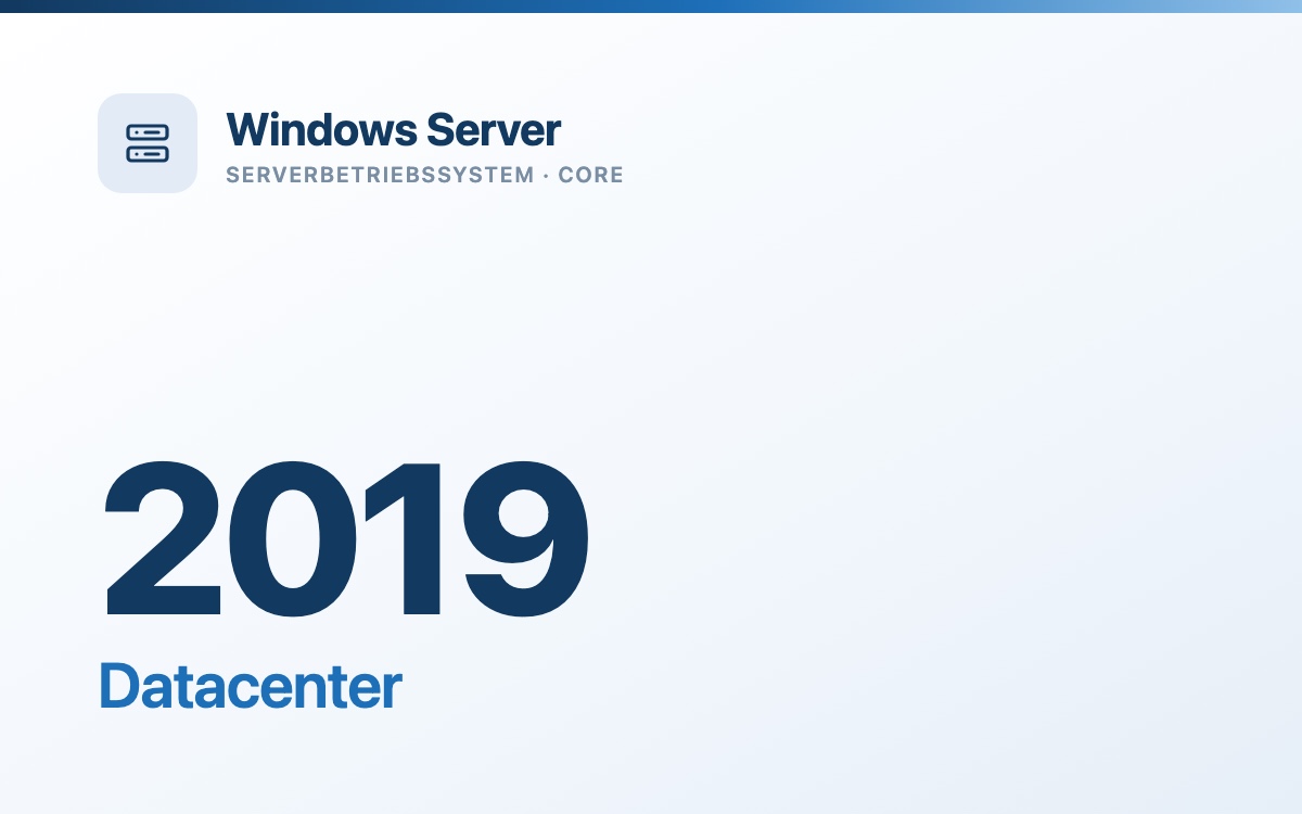 Windows Server 2019 Datacenter - gebrauchte Volumenlizenz