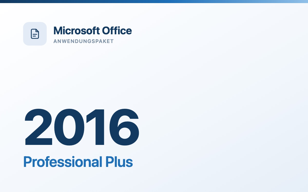 Microsoft Office 2016 Professional Plus - gebrauchte Volumenlizenz