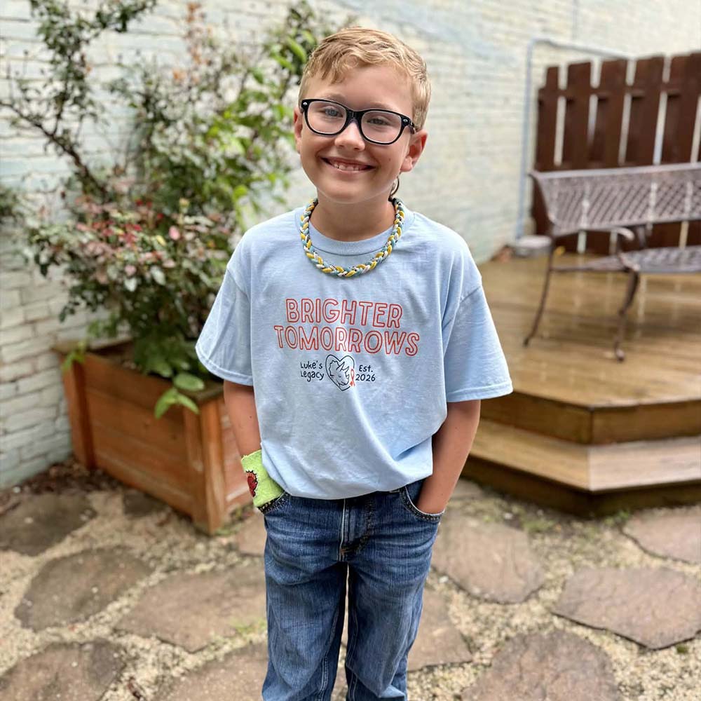 Limited-edition Luke's Legacy Foundation seasonal apparel shirt available to support families