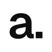 Lowercase letter a followed by a period in bold black font.