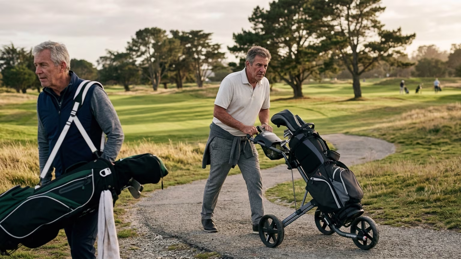 How Golf Bag Transport Choices Impact Back Strain and Performance