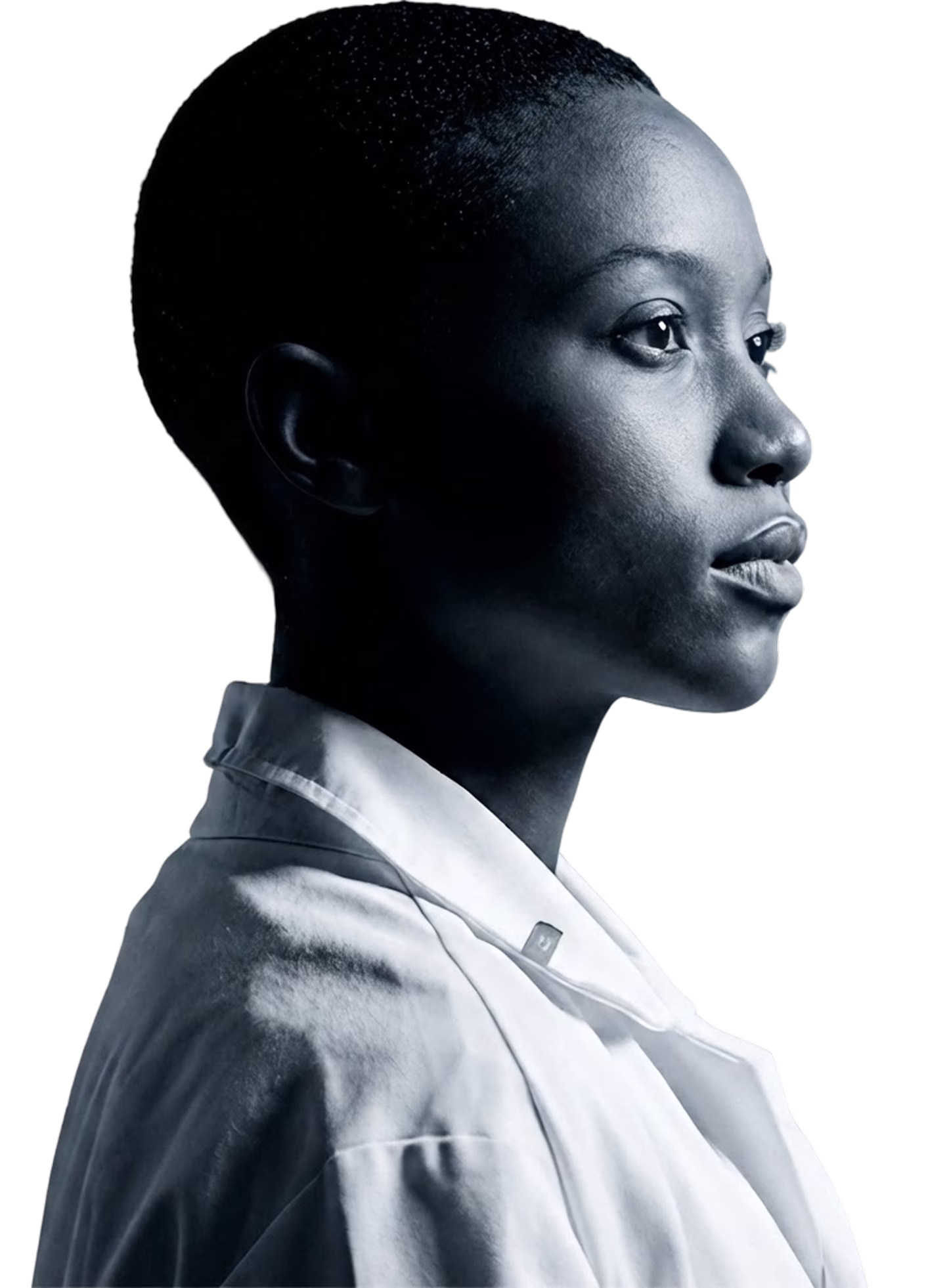Confident professional in profile representing innovation, technology, and human-centered digital solutions