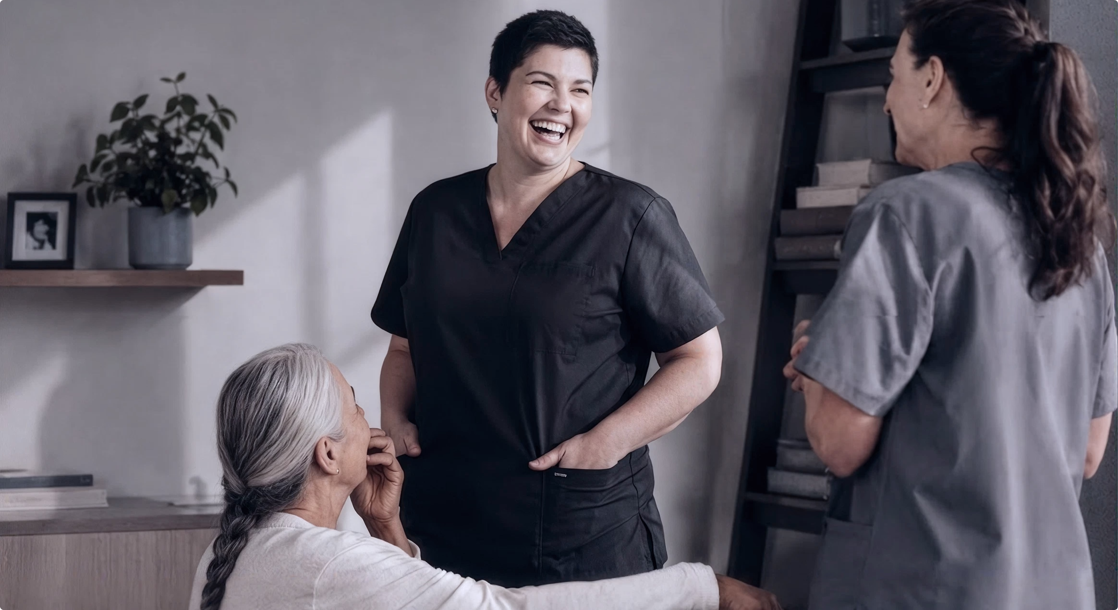 Compassionate caregivers providing personalized in-home care and support for older adults