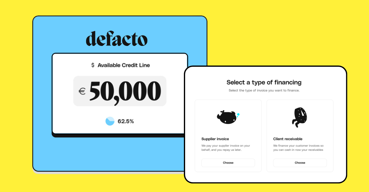 Defacto product screenshot illustrating its integration with Chift