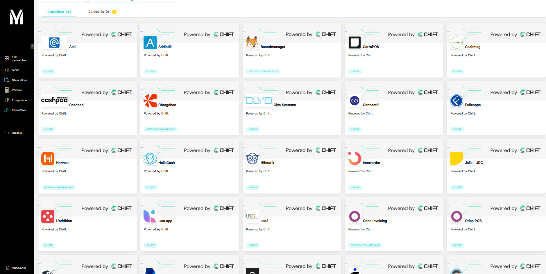 MyUnisoft product screenshot illustrating its integration with Chift