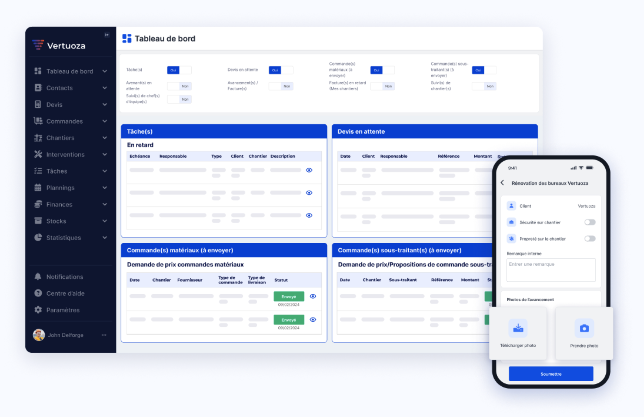Vertuoza product screenshot illustrating its integration with Chift