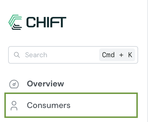 Creating a consumer in Chift