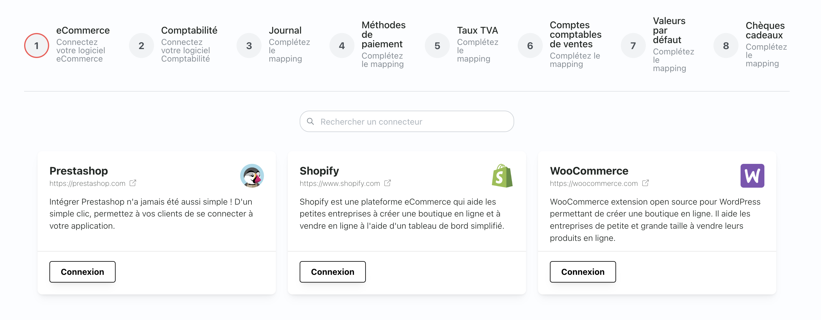 Per-user customization levels for ecommerce to accounting automation