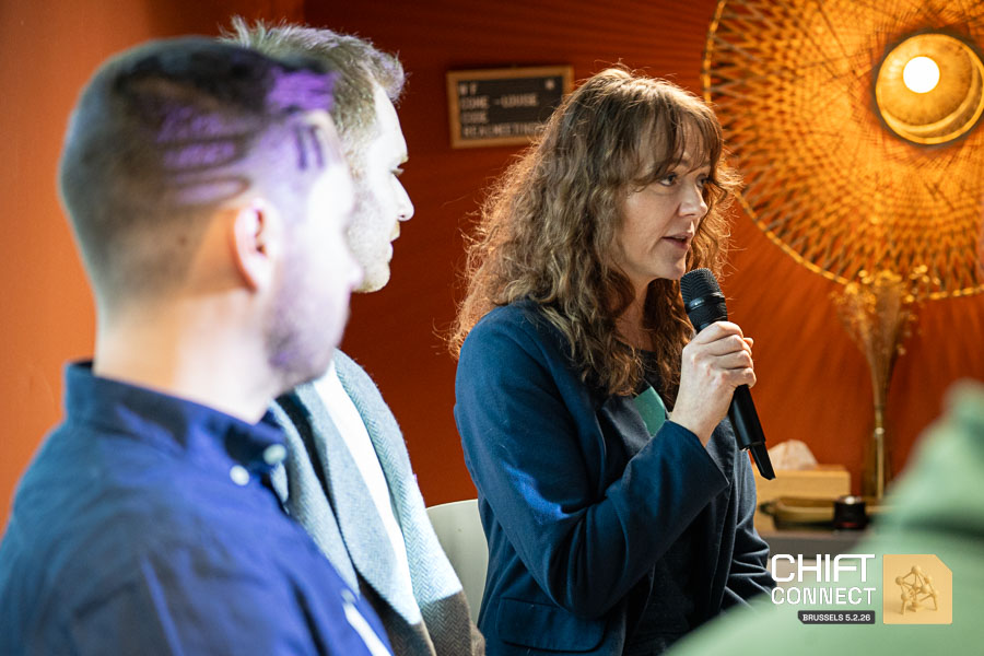 Speaker on stage at Chift Connect Brussels