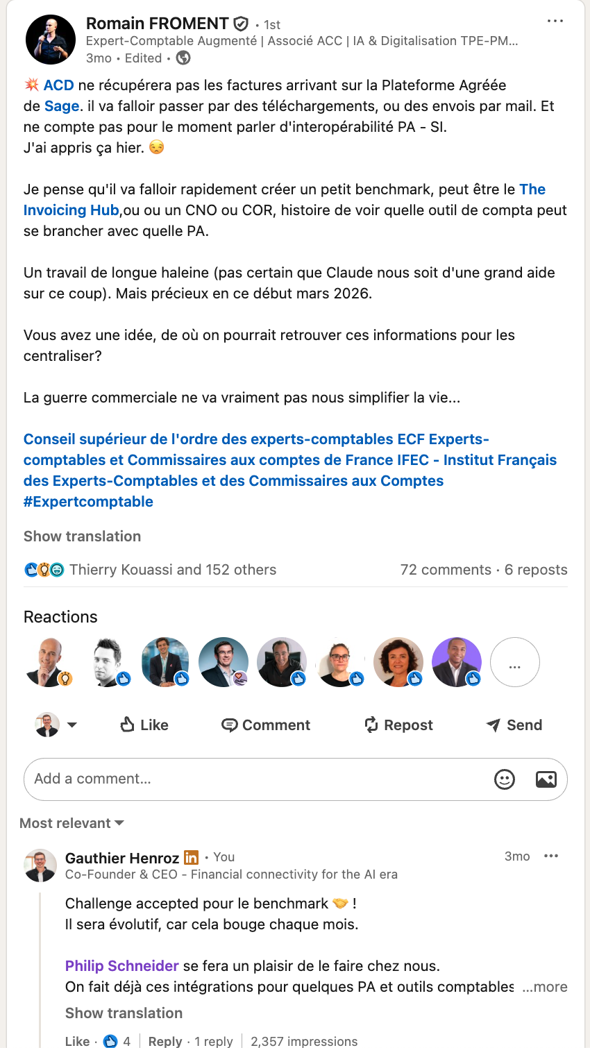Illustration de ConnectCompta, l'outil de Chift pour savoir quels outils sont connectés à votre logiciel comptable