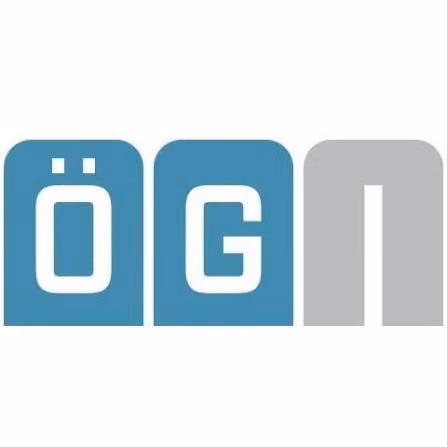 Logo with stylized Vienna skyline featuring a Ferris wheel and a church steeple with text ÖGZMK Wien.
