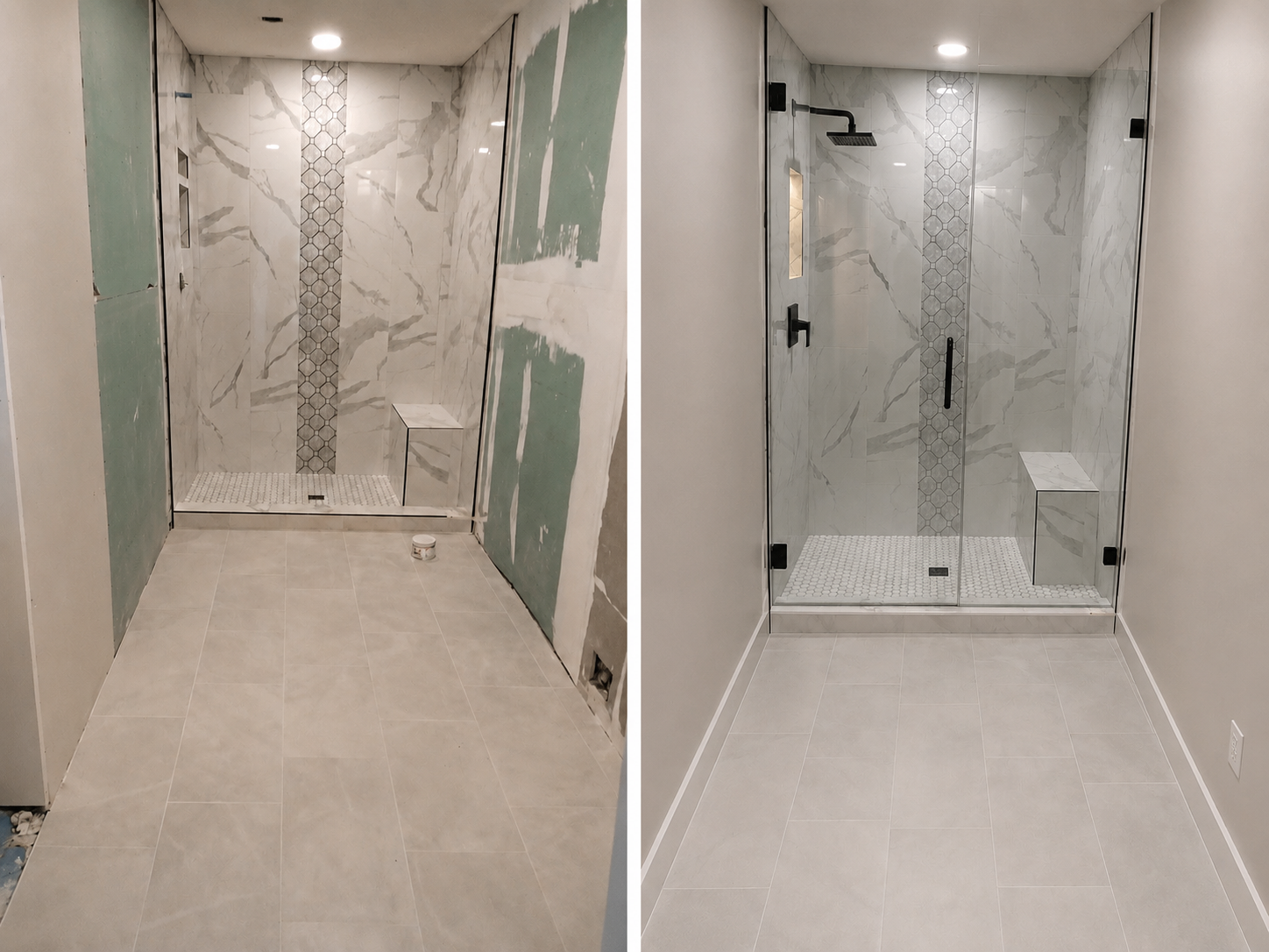 image of various before and after service photographs (for a cleaning service)