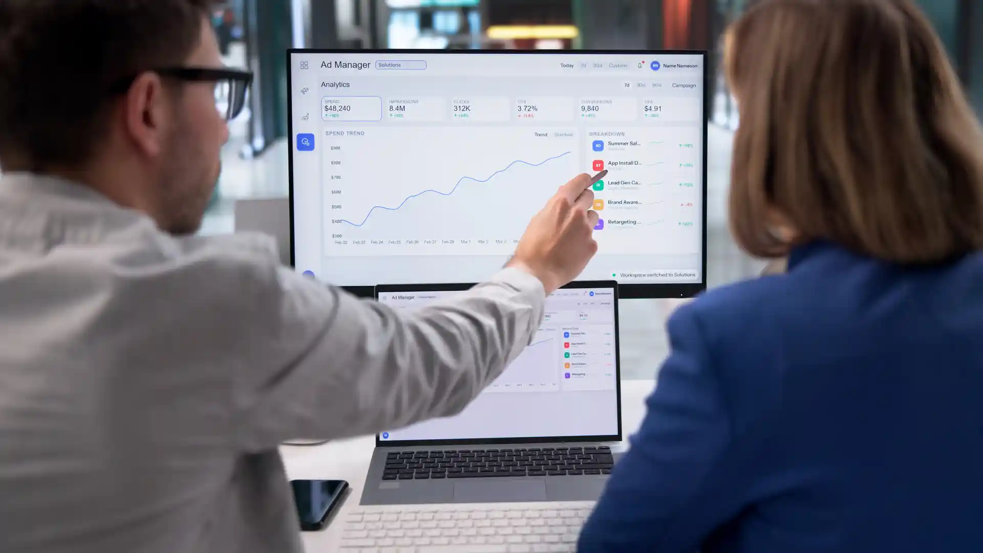 Digital advertising campaign planning and performance analysis supporting business growth through Google, Meta and online marketing.