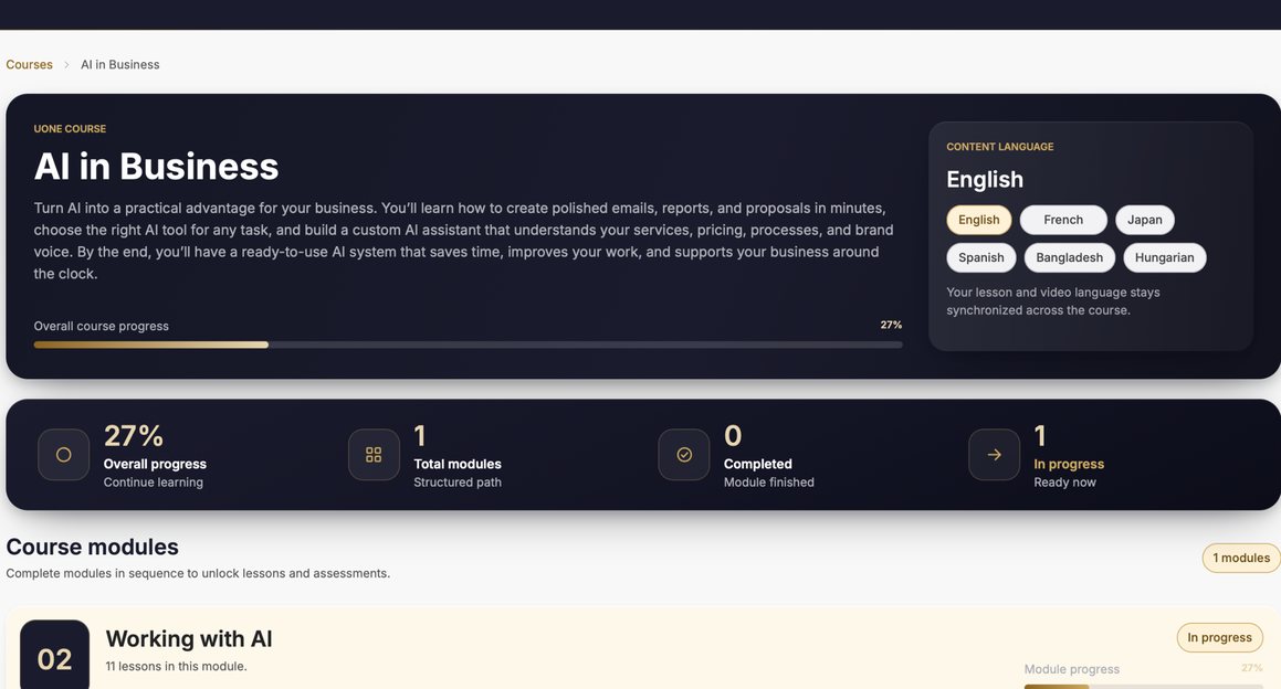 AI in Business course progress