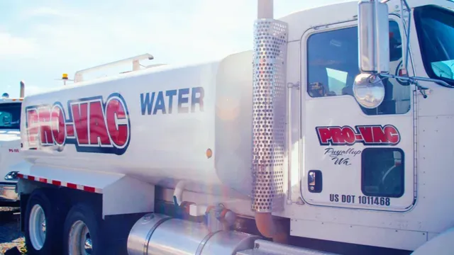 Pro-Vac water truck parked on site