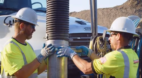 Pro-Vac crew working around a live utility