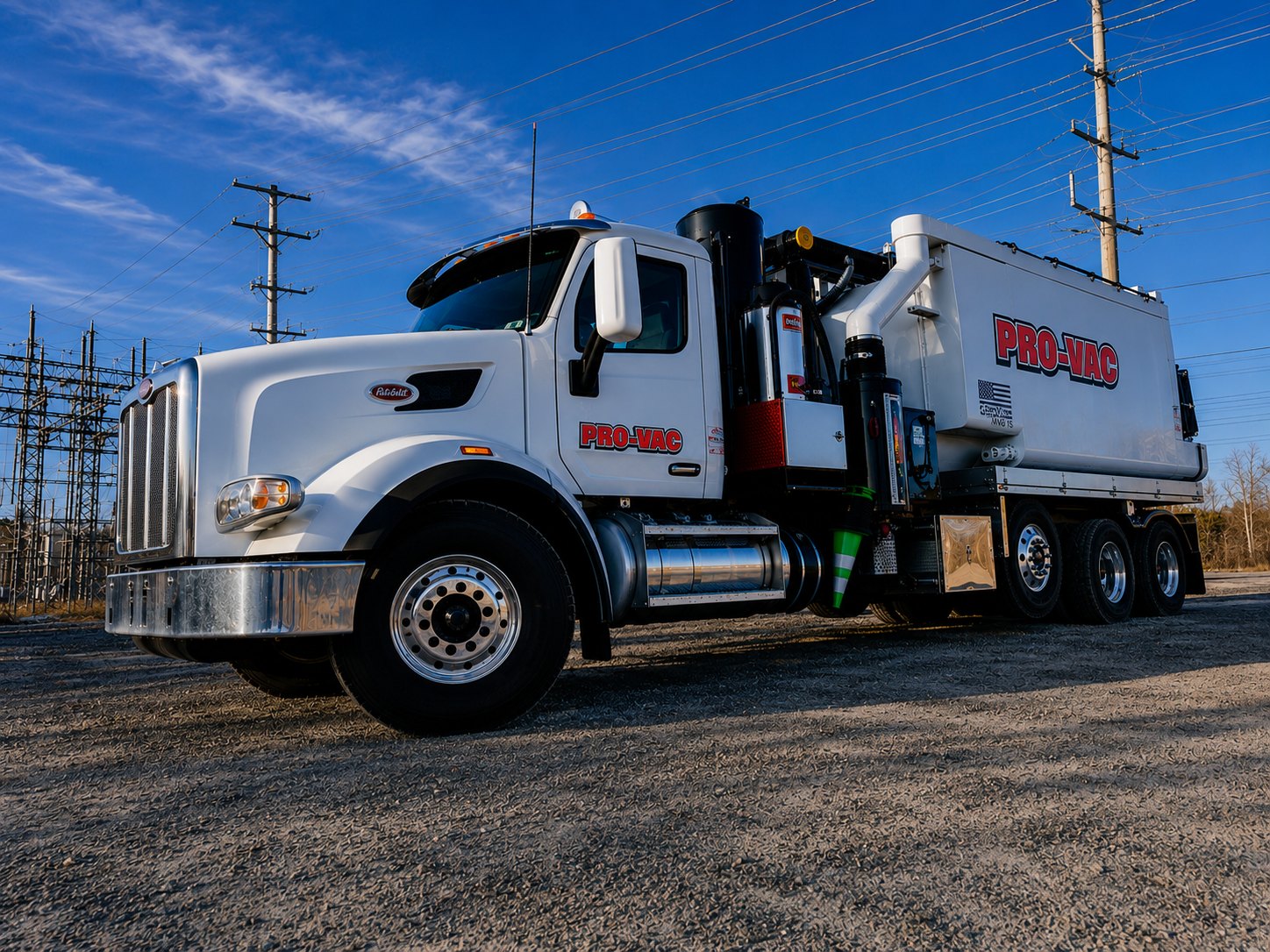 Pro-Vac hydrovac truck on a job site