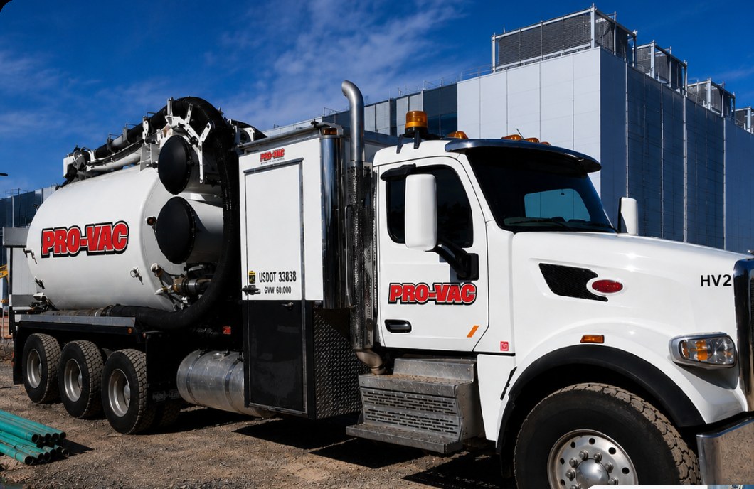 Pro-Vac hydrovac truck on a job site