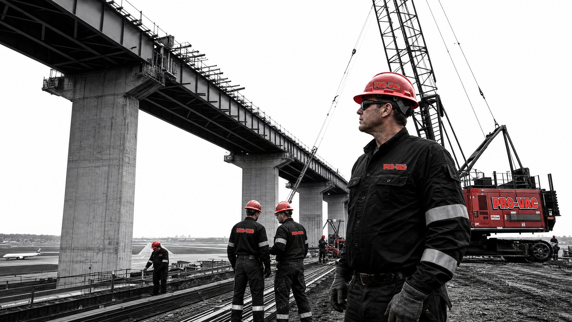 Crew on a bridge and overpass project