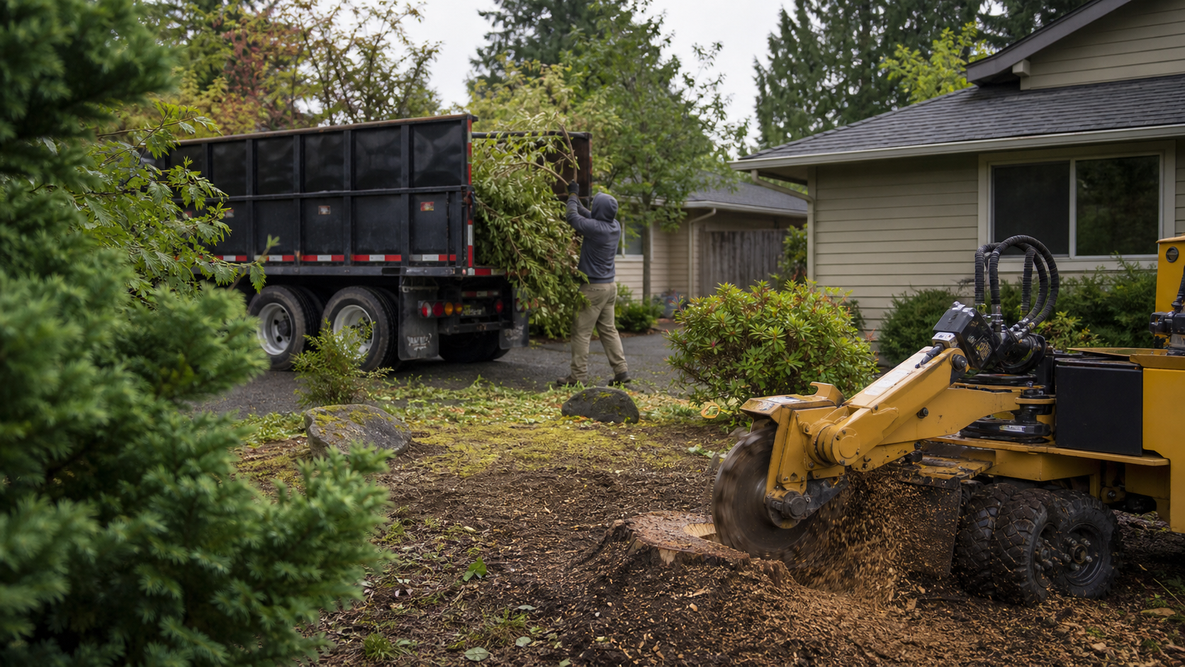 Does a Tree Removal Quote Include Stump Grinding and Hauling in Eugene?
