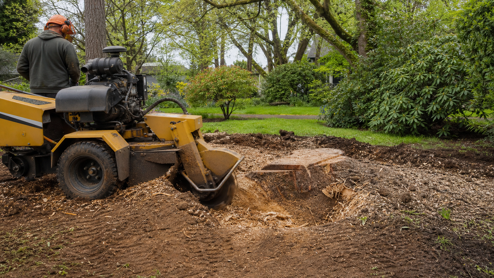How Deep Does Stump Grinding Go in Eugene?