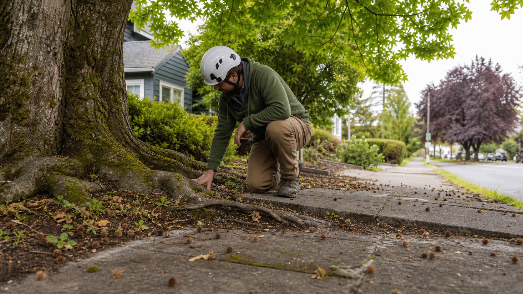 What Problems Do Sweetgum Trees Cause in Eugene Yards and Sidewalks?