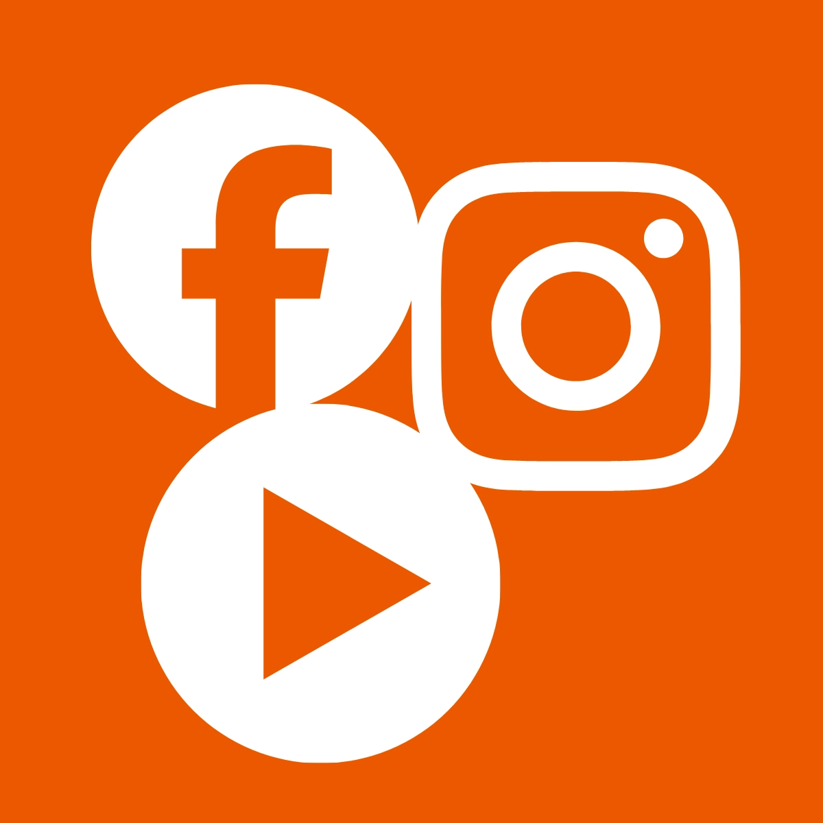 Facebook, Instagram, and video icons. Social media content planning template for Catholic schools.