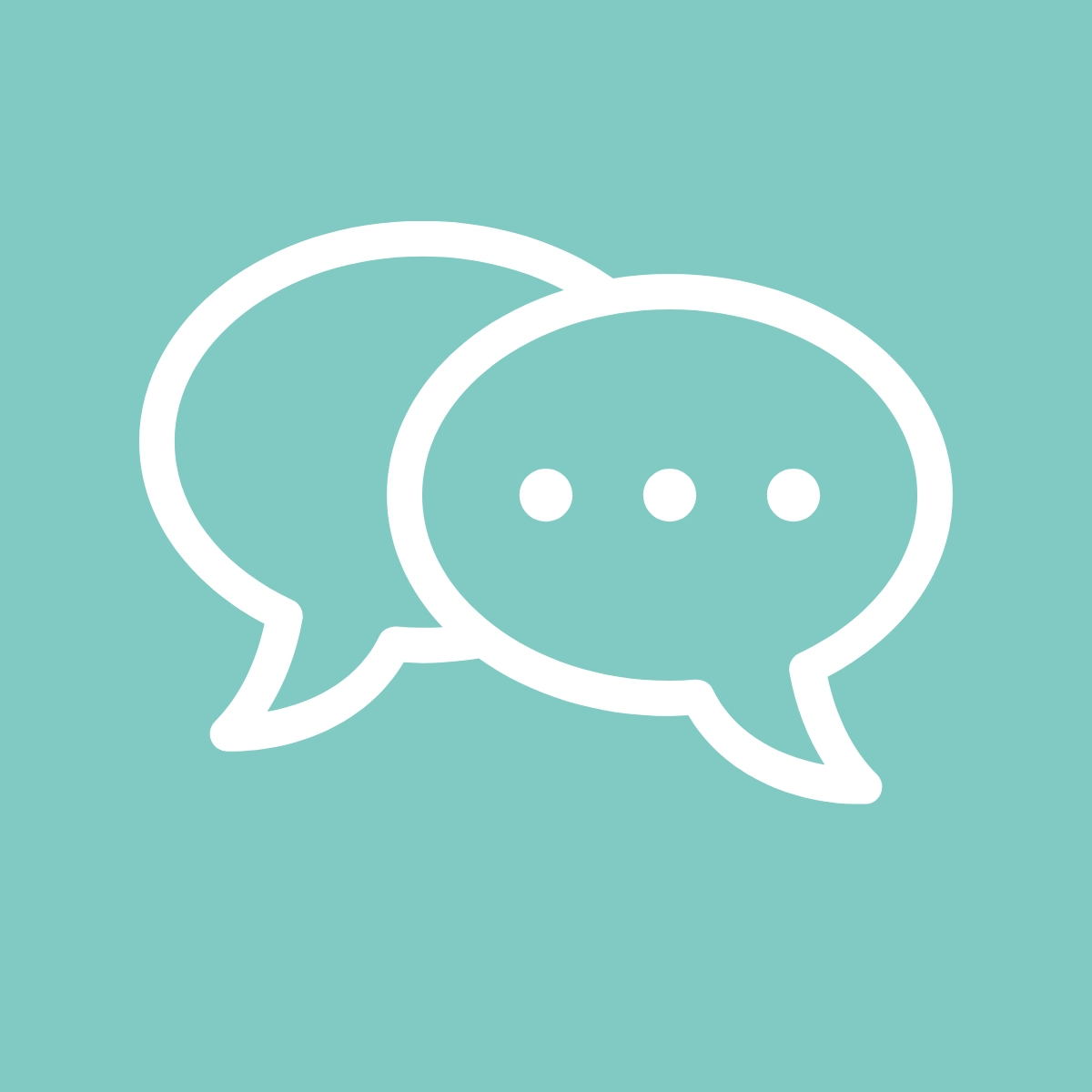 Two speech bubbles. Conversation starters for Catholic school admissions tours.
