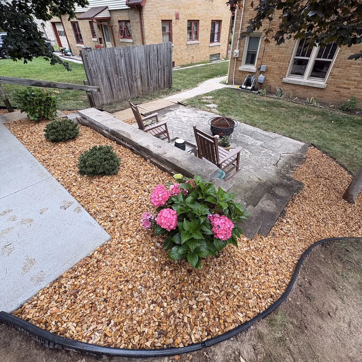 Professional mulch landscaping installation by Donath Landscaping Solutions LLC in Southeastern Wisconsin