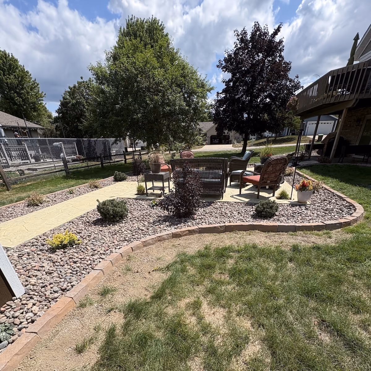 Custom landscape installation by Donath Landscaping Solutions LLC in Washington County, Wisconsin