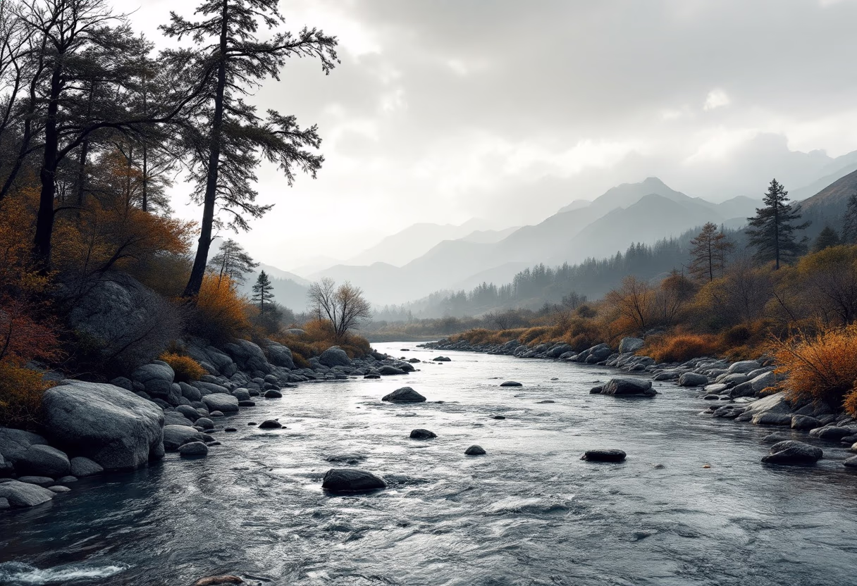 [background image] image of serene landscape with river (for a environmental conservation nonprofit)