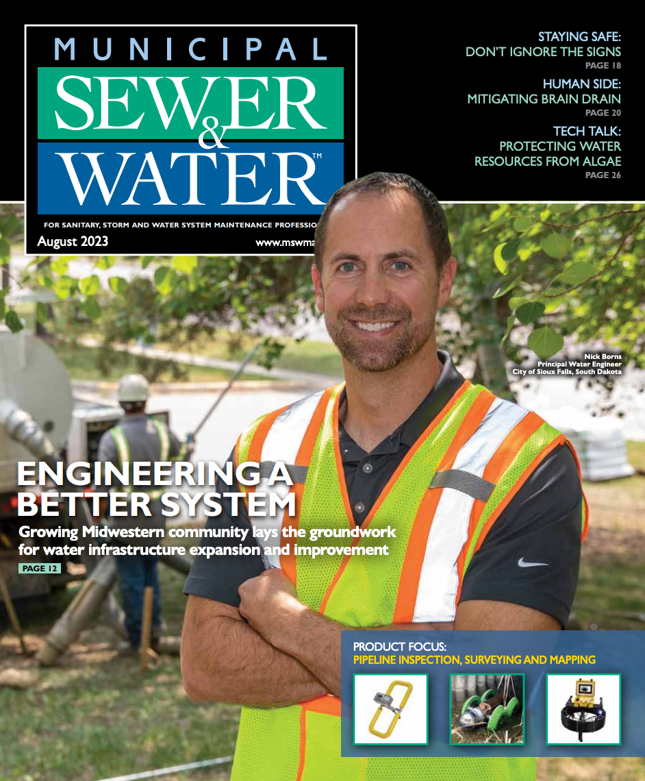 Municipal Sewer and Water Magazine feature page 1