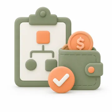 Funding plan with wallet icon