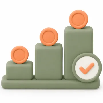 Growing savings chart icon