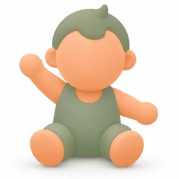 Toddler illustration representing the youngest age group