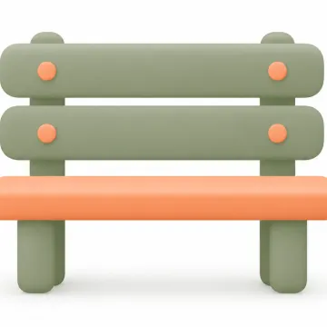 Park bench icon