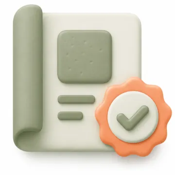 Material certification icon
