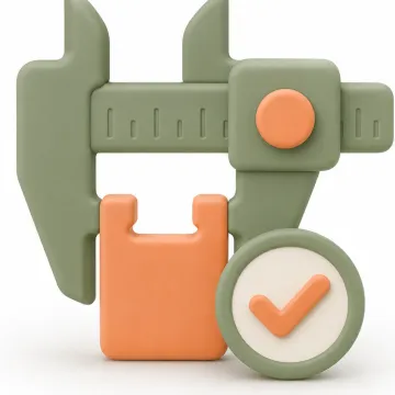 Caliper dimension check icon