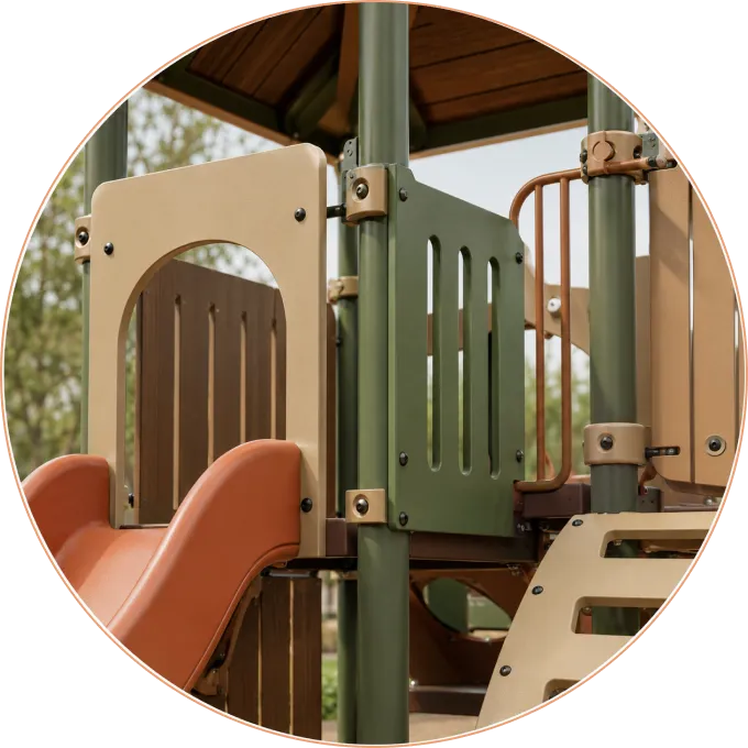 Commercial playground equipment fabrication at Proscapes
