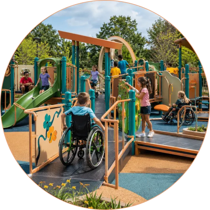 Commercial playground equipment fabrication at Proscapes