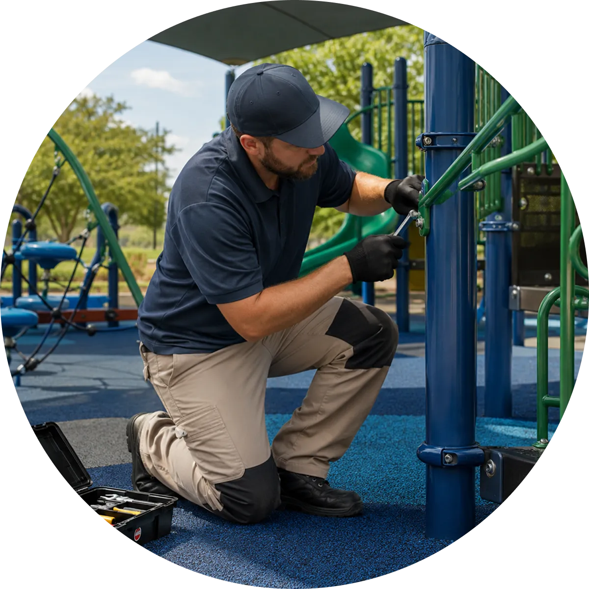 Proscapes playground planning and installation process