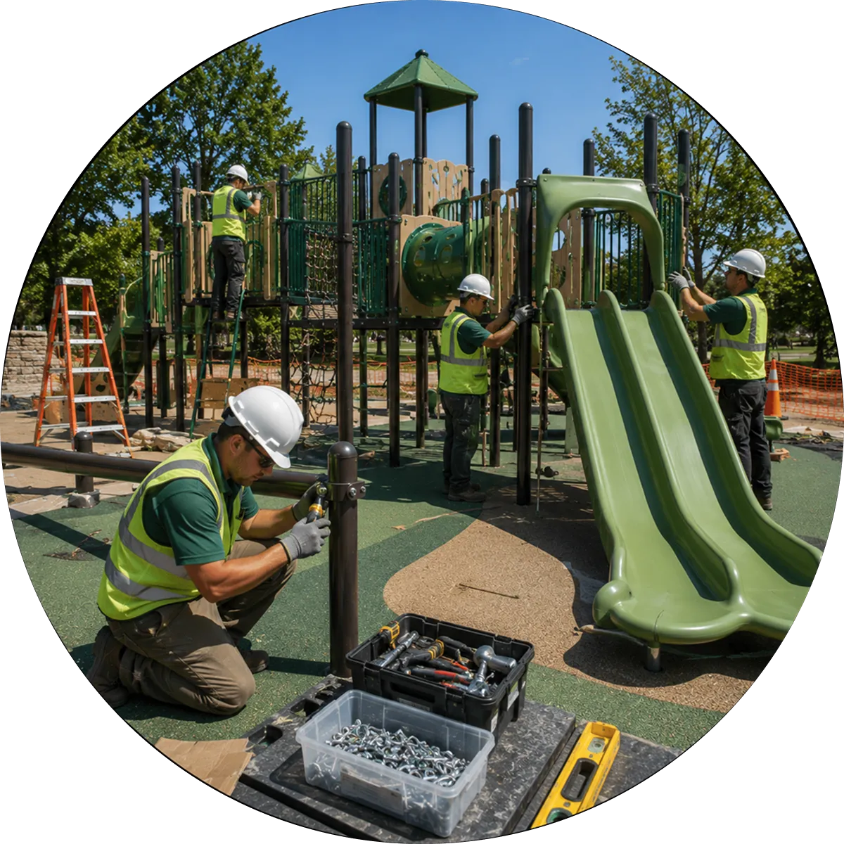 Proscapes playground planning and installation process