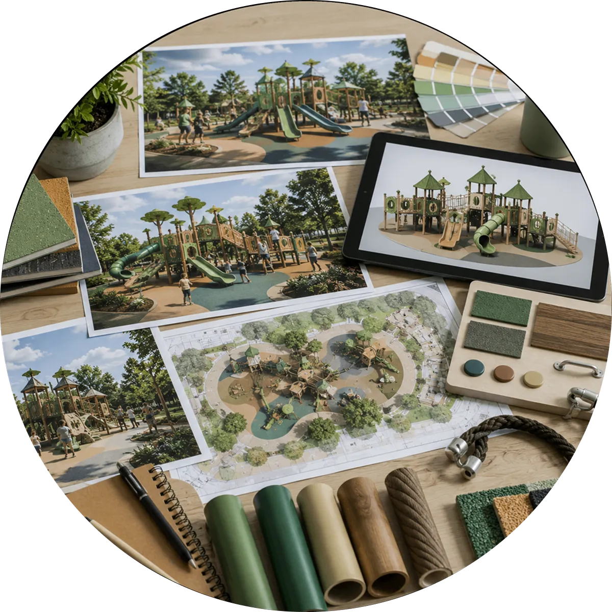 Proscapes playground planning and installation process