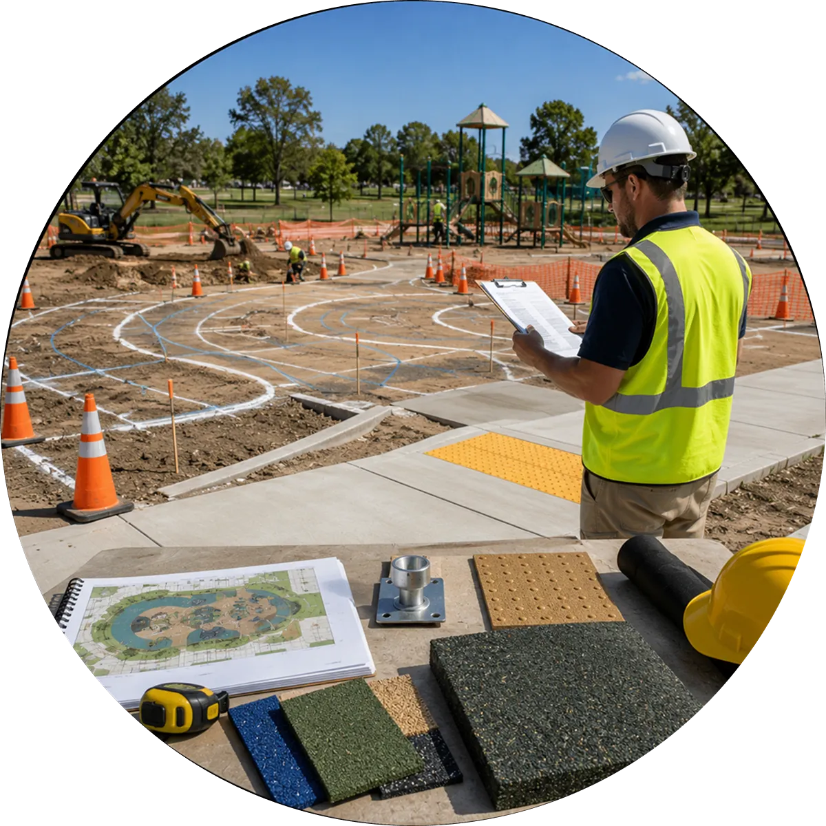 Proscapes playground planning and installation process