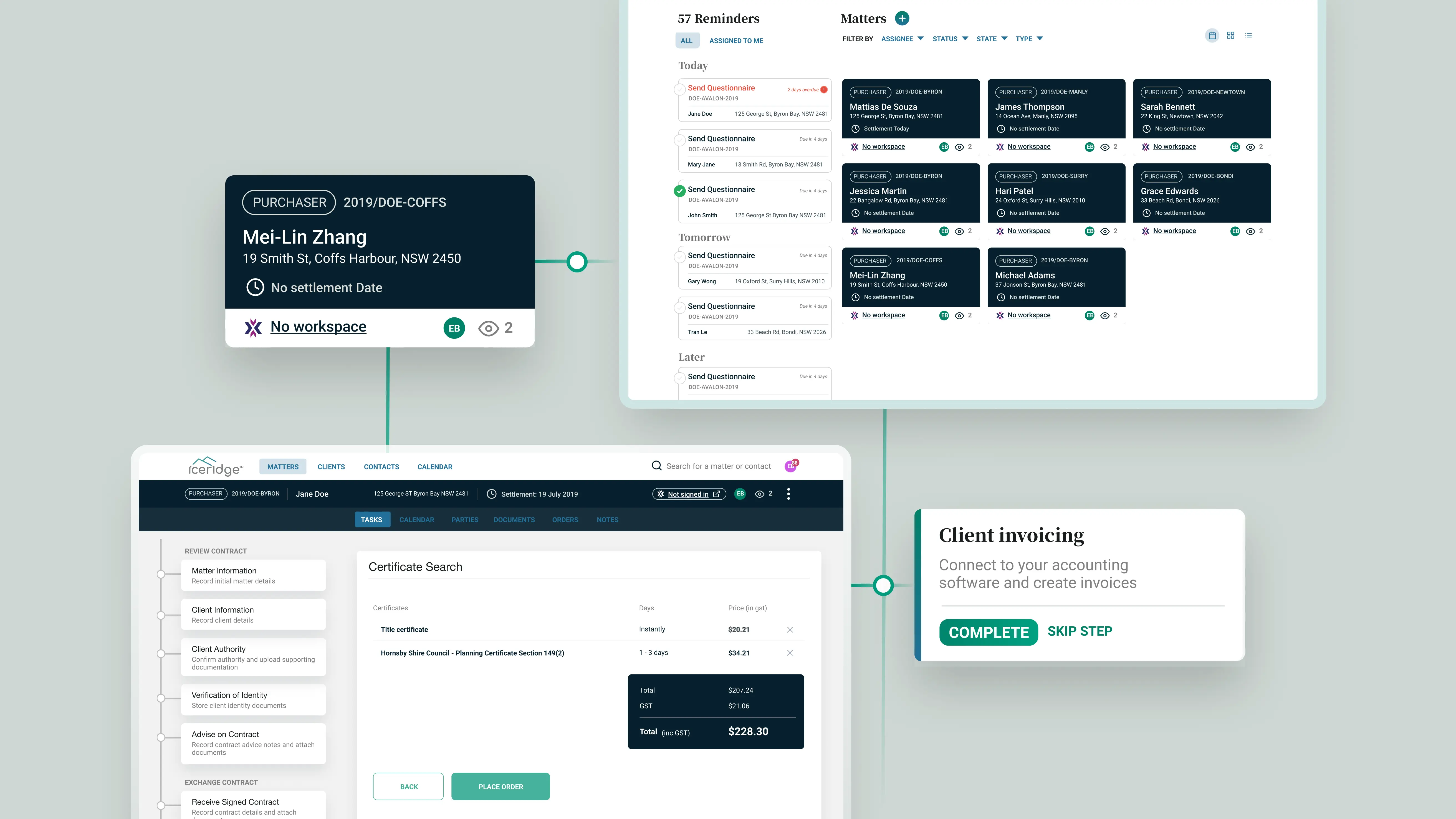 Various UI elements that were used in the final delivery