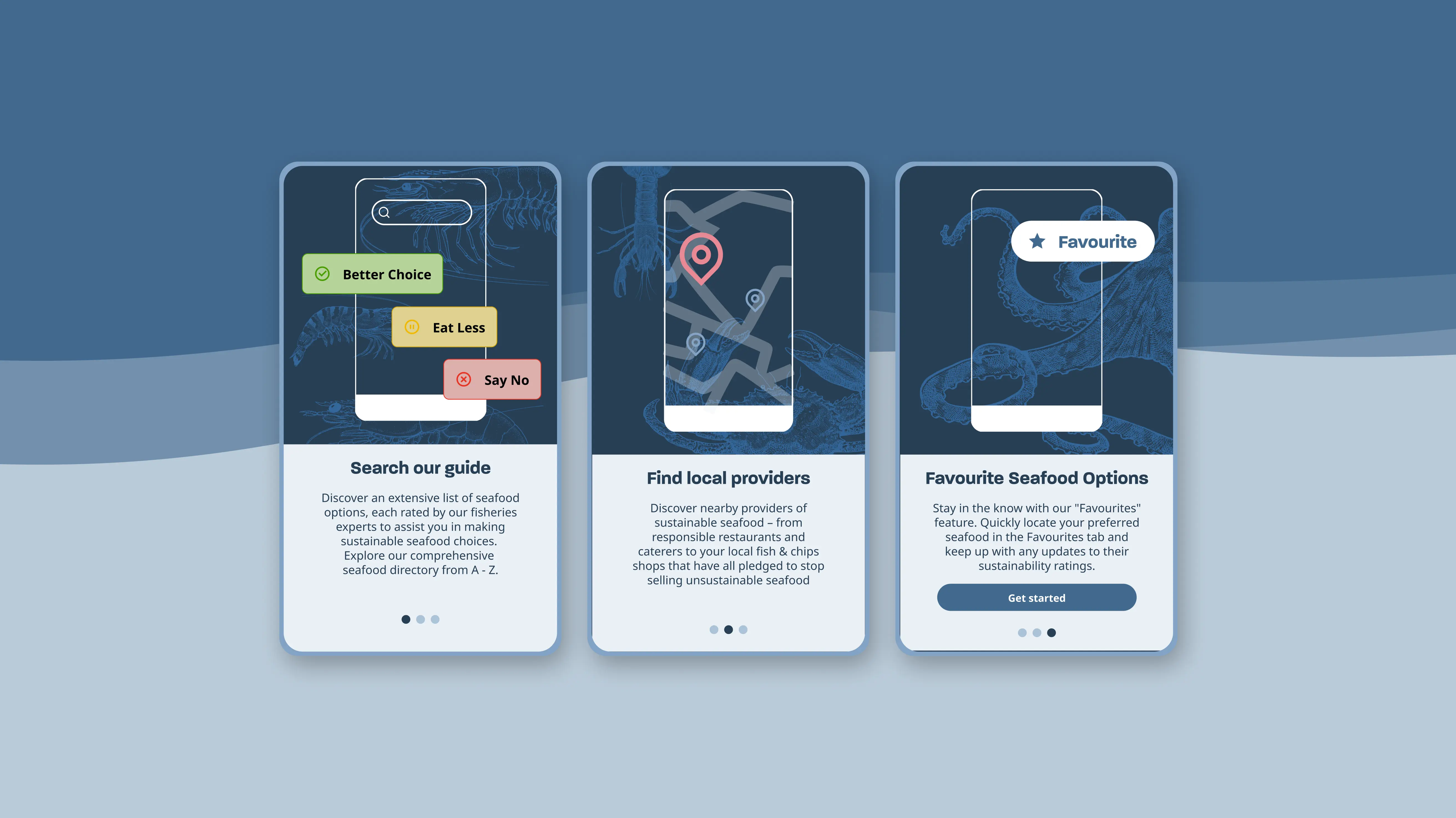 Onboarding flow for new users to the Goodfish App