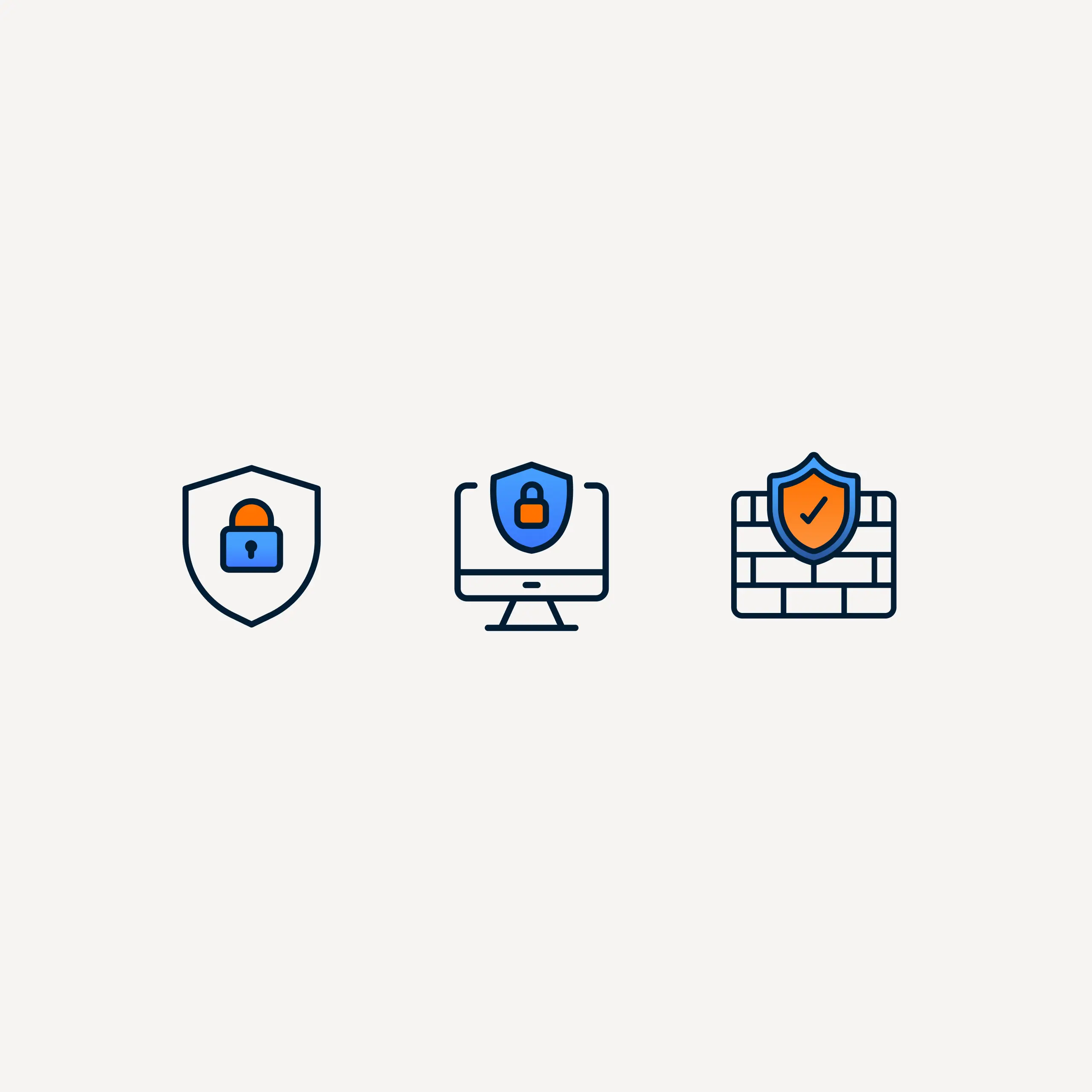 3 icons used on the website