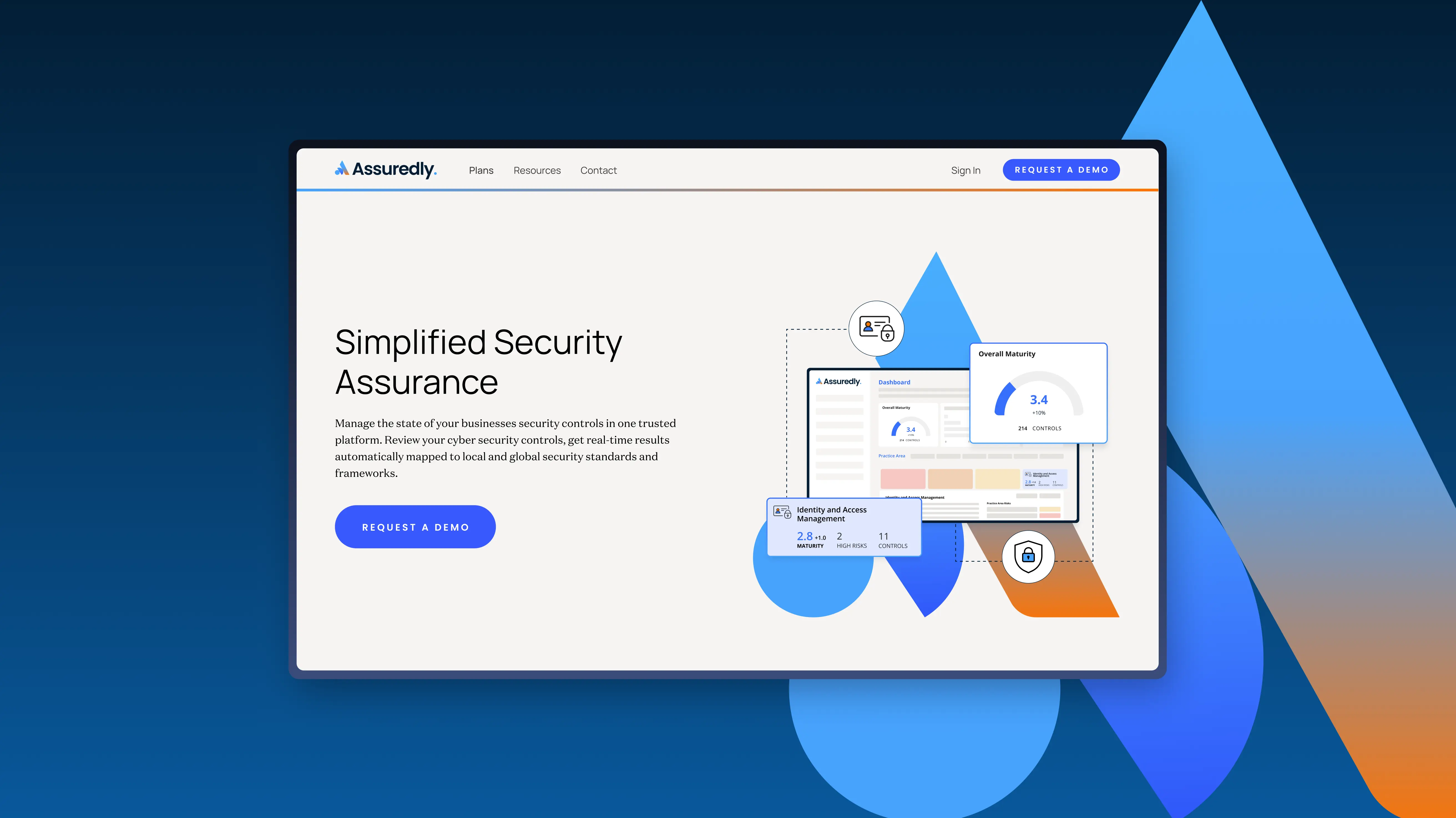 Assuredly Hero section on website