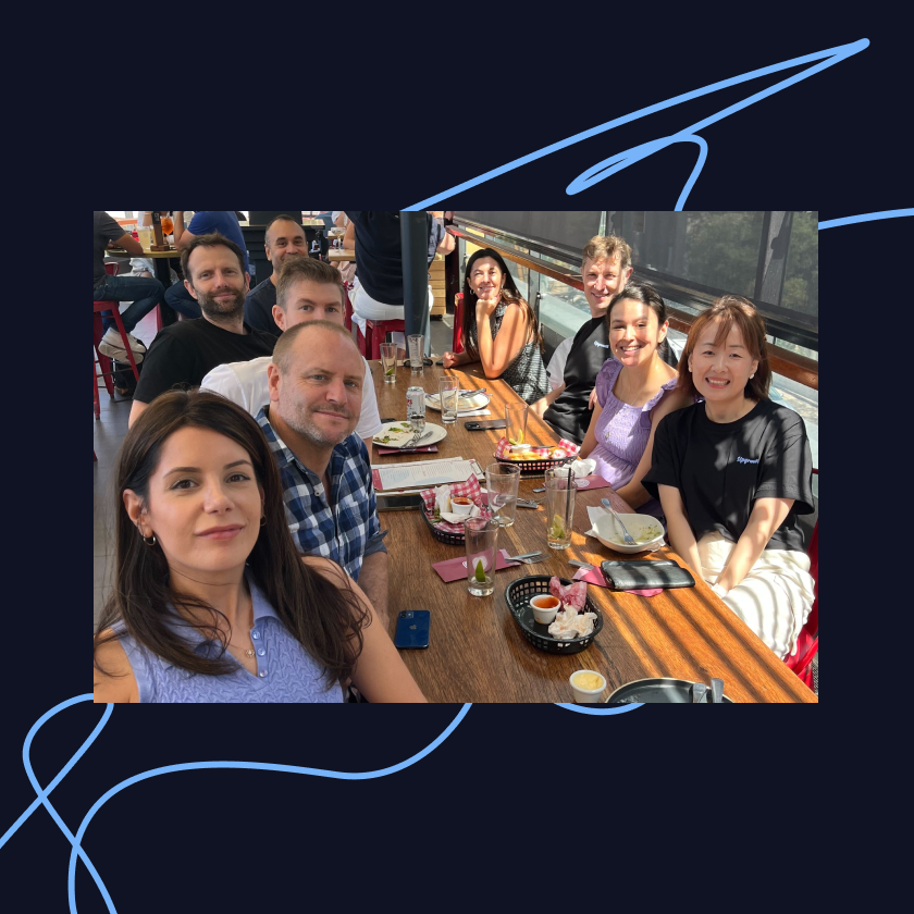 Upgrowth employees out for lunch together